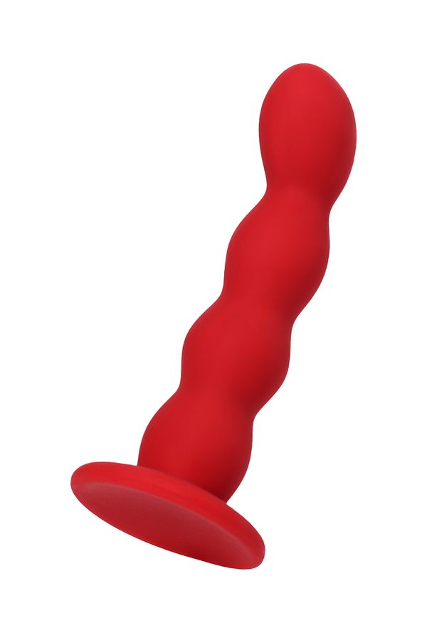 13 cm Silikon Boğumlu Kırmızı Anal Plug