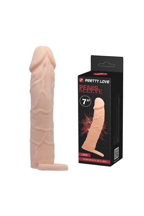 Pretty Love 6 CM Dolgulu Realistik Penis Kılıfı Uzatmalı Prezervatif